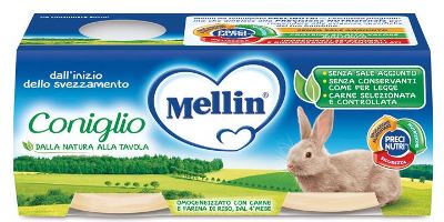 MELLIN OMOGENEIZZATO CONIGLIO 2X120 G - pharmaluna