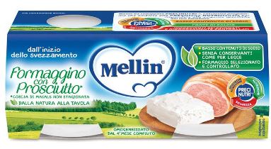 MELLIN BABY FORMAGGINO CON PROSCIUTTO 2 X 80 G - pharmaluna