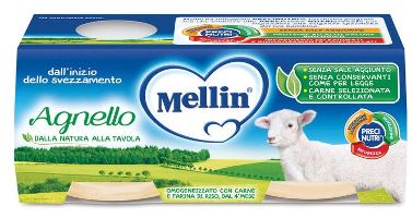 MELLIN OMOGENEIZZATO AGNELLO 2 PEZZI X 80 G - pharmaluna
