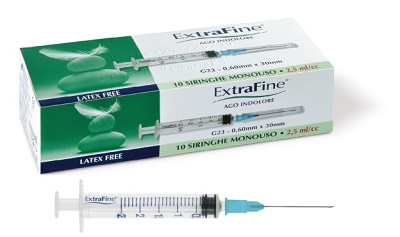 SIRINGA IPODERMICA EXTRAFINE 2,5 CC G23 0,60X30 10 PEZZI - pharmaluna