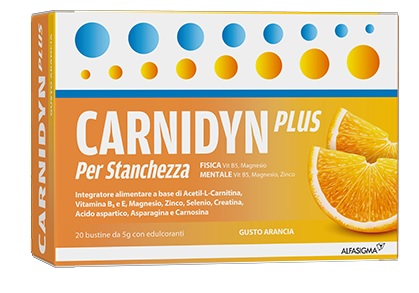 CARNIDYN PLUS 20 BUSTINE DA 5 G GUSTO ARANCIA - pharmaluna