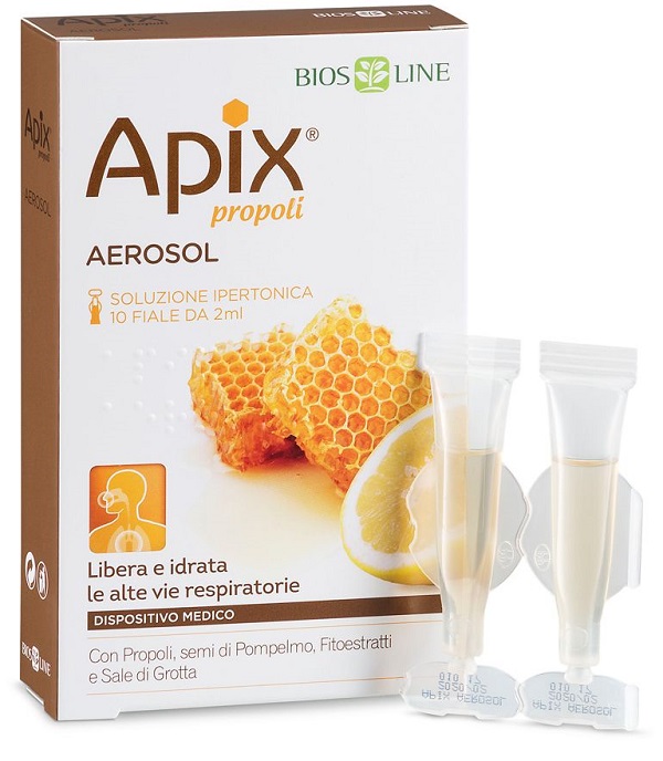 APIX PROPOLI AEROSOL 10 FIALE MONODOSE X 2 ML - pharmaluna
