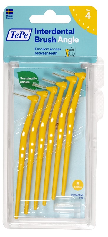 TEPE ANGLE SCOVOLINO GIALLO 0,7MM 6 PEZZI - pharmaluna