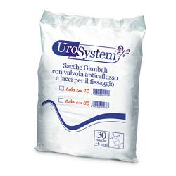 SACCA DI DRENAGGIO DA GAMBA PER INCONTINENZA UROSYSTEM TUBO 10 CM 30 PEZZI - pharmaluna