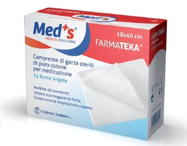 GARZA COMPRESSA MEDS 12/12 18X40CM 12 PEZZI - pharmaluna