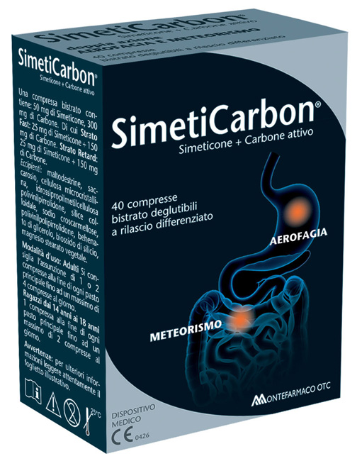 SIMETICARBON 40 COMPRESSE - pharmaluna