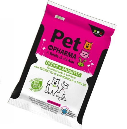 PET IN PHARMA SALVIETTINE OCCHI MUSO 30 PEZZI - pharmaluna