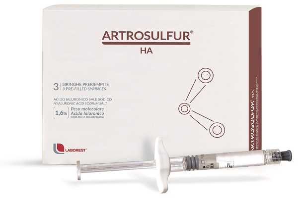 SIRINGA INTRA-ARTICOLARE ARTROSULFUR HA ACIDO IALURONICO 1,6% 2 ML 3 PEZZI - pharmaluna