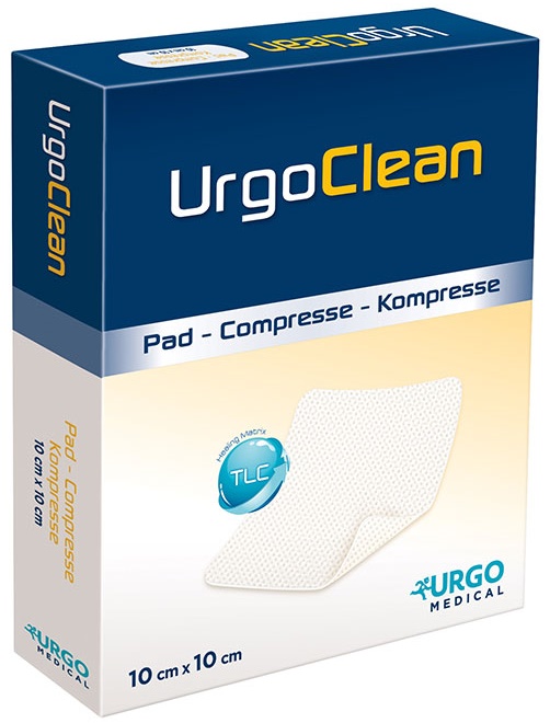 MEDICAZIONE TNT ASSORBENTE GELIFICANTE URGOCLEAN 10X10CM 10 PEZZI - pharmaluna