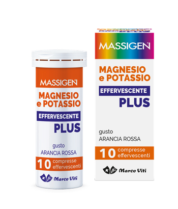MASSIGEN MAGNESIO E POTASSIO EFFERVESCENTE PLUS 10 COMPRESSE - pharmaluna