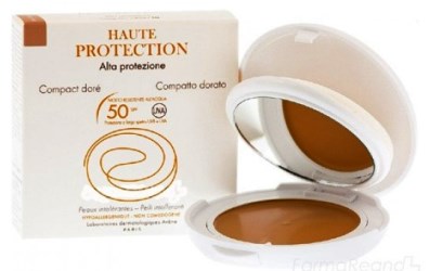 EAU THERMALE AVENE COMPATTO SPF50 DORATO 10 G - pharmaluna