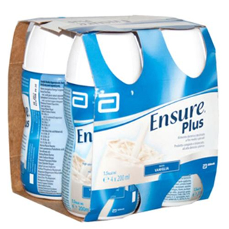 ENSURE PLUS VANIGLIA 4 BOTTIGLIE DA 200 ML - pharmaluna
