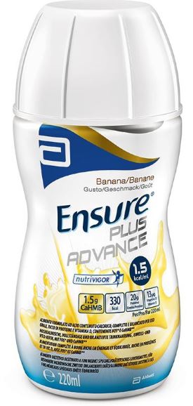 ENSURE PLUS ADVANCE BANANA 4 BOTTIGLIE DA 220 ML - pharmaluna