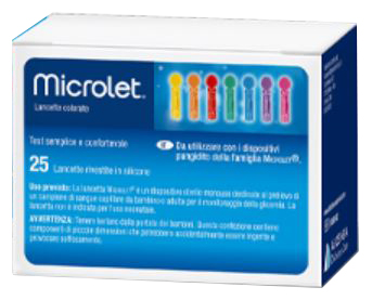 LANCETTE PUNGIDITO PER DISPOSITIVO MICROLET 25 PEZZI - pharmaluna