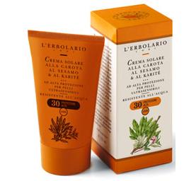 CREMA SOLARE CAROTA SESAMO KARITE SPF30 125 ML - pharmaluna