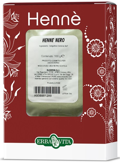 HENNE COLORANTE CAPELLI NERO 100 G - pharmaluna
