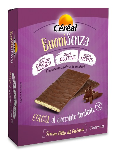 CEREAL BUONI SENZA GOLOSI CIOCCOLATO FONDENTE 6 X 17 G - pharmaluna