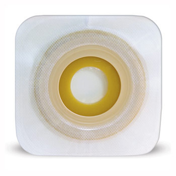 PLACCA PIANA MODELLABILE PER STOMIA DUE PEZZI 22-33MM FLANGIA 48MM CON ADESIVO IDROCOLLOIDALE 5 PEZZI - pharmaluna