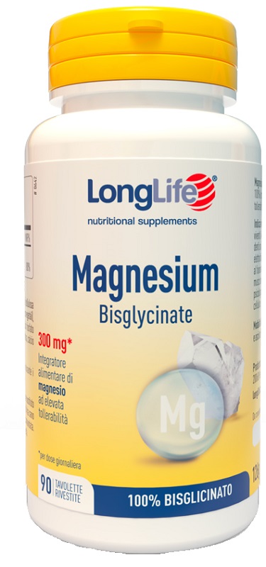 LONGLIFE MAGNESIUM BISGLYCINATE 90 TAVOLETTE - pharmaluna