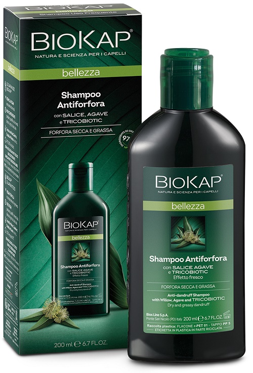 BIOKAP BELLEZZA SHAMPOO ANTIFORFORA CON TRICOBIOTIC 200 ML - pharmaluna