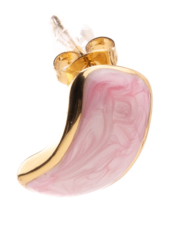 ORECCHINO RETTANGOLO ORO ROSA MARMO - pharmaluna
