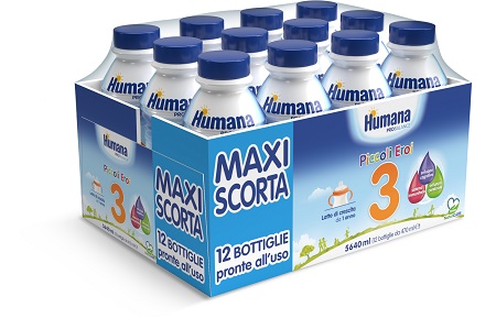 HUMANA 3 PROBALANCE MULTIPACK MAXI SCORTA 12 BOTTIGLIE DA 470 ML - pharmaluna
