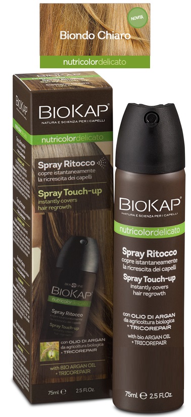 BIOS LINE  BIOKAP NUTRICOLOR DELICATO SPRAY RITOCCO BIONDO CHIARO 75 ML - pharmaluna