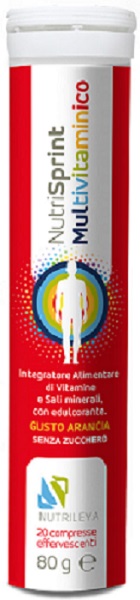 NUTRISPRINT MULTIVITAMINICO 20 COMPRESSE EFFERVESCENTI 80 G SENZA ZUCCHERO - pharmaluna