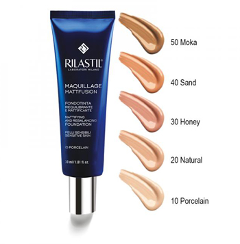 RILASTIL MAQUILLAGE FONDOTINTA RIEQUILIBRANTE MATTIFIANT 20 30 ML - pharmaluna