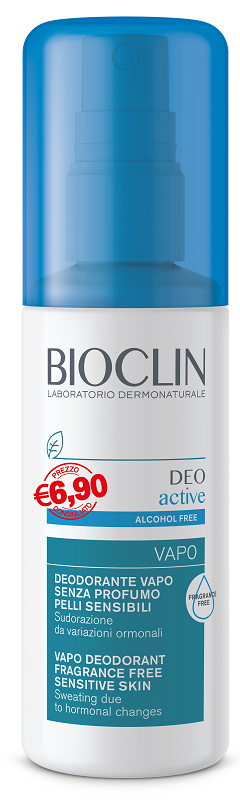 BIOCLIN DEO ACTIVE VAPO SENZA PROFUMO E SENZA ALCOOL PER PELLI SENSIBILI PROMO 100 ML - pharmaluna