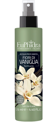 EUPHIDRA ACQUA PROFUMATA VANIGLIA IN FLACONE CON ETICHETTA POMPA SPRAY - pharmaluna