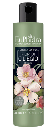 EUPHIDRA CREMA CORPO IDRATANTE CILIEGIO IN FLACONE CON ETICHETTA - pharmaluna
