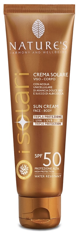 NATURE'S I SOLARI CREMA VISO CORPO SPF 50 75 ML EDIZIONE LIMITATA TRAVEL SIZE - pharmaluna