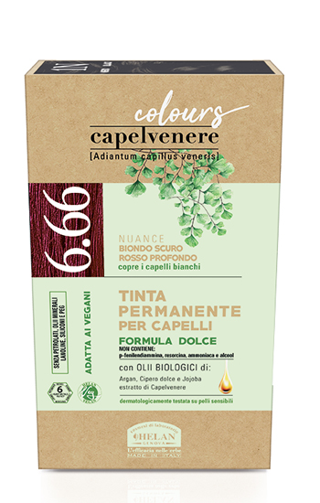 CAPELVENERE COLOURS TINTA CAPELLI 6,66N BIONDO SCURO ROSSO PROFONDO - pharmaluna