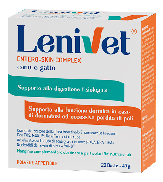 LENIVET ENTERO SKIN COMPLEX 20 BUSTE DA 2000 MG - pharmaluna