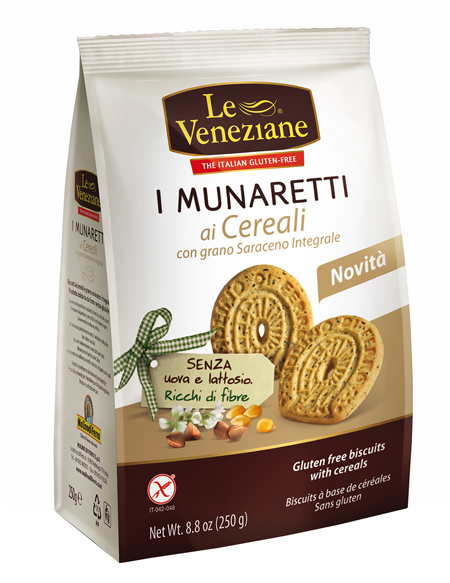 LE VENEZIANE MUNARETTI BISCOTTI CEREALI GRANO SARACENO INTEGRALE 250 G - pharmaluna