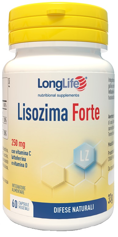 LONGLIFE LISOZIMA FORTE 60 CAPSULE VEGETALI DA 600 MG - pharmaluna