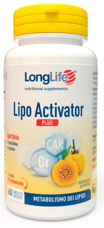 LONGLIFE LIPO ACTIVATOR PLUS 60 TAVOLETTE RIVESTITE DA 1,6 G - pharmaluna