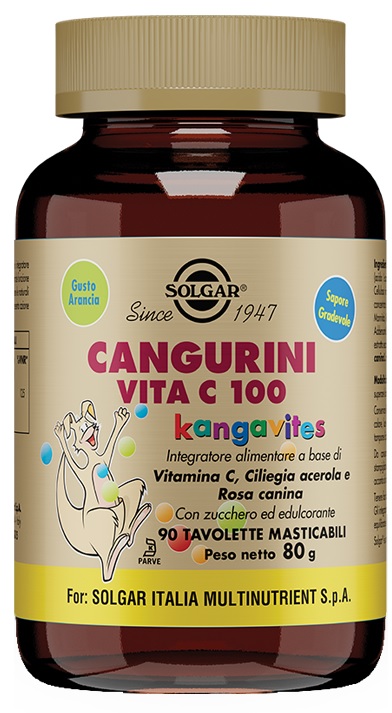 CANGURINI VITA C 100 90 TAVOLETTE MASTICABILI - pharmaluna