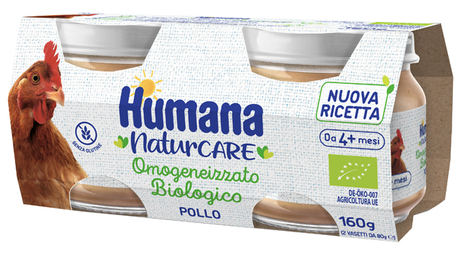 HUMANA OMOGENEIZZATO POLLO BIOLOGICO 2 PEZZI 80 G - pharmaluna