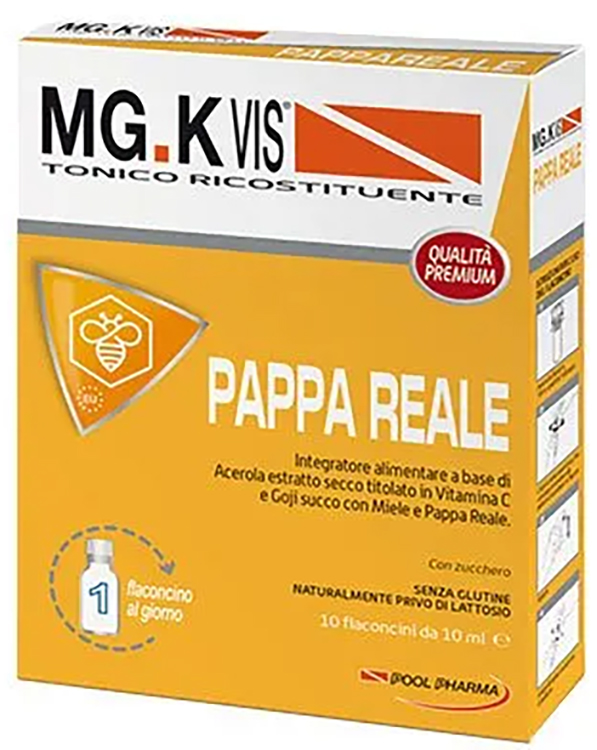 MGK VIS TONICO RICOSTITUENTE PAPPA REALE 10 FLACONCINI DA 10 ML - pharmaluna