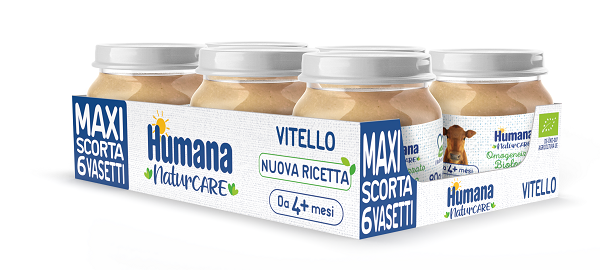 HUMANA OMOGENEIZZATO VITELLO BIO 6 VASETTI DA 80 G - pharmaluna