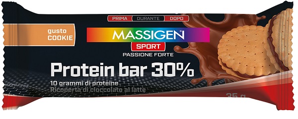 MASSIGEN SPORT PROTEIN BARRETTA 30% COOKIES 50 G - pharmaluna