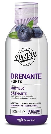 DR VITI DRENANTE FORTE MIRTILLO 500 ML SENZA ZUCCHERI - pharmaluna