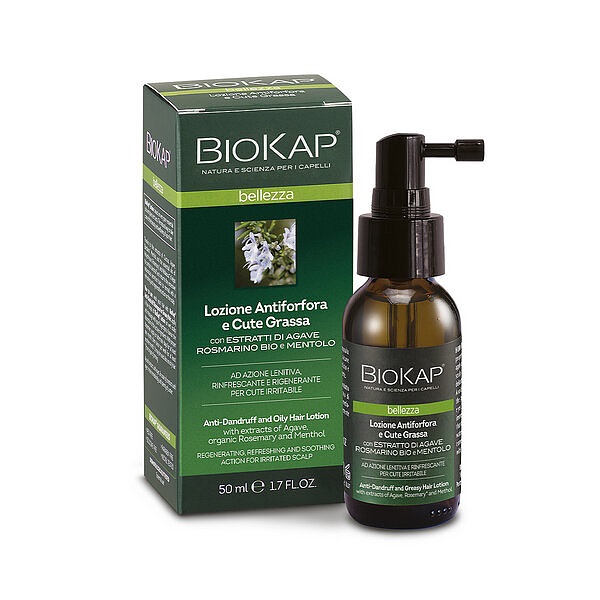 BIOKAP LOZIONE ANTIFORFORA E CUTE GRASSA NF 50 ML - pharmaluna