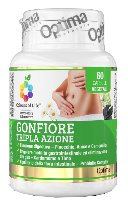 COLOURS OF LIFE GONFIORE TRIPLA AZIONE 60 CAPSULE - pharmaluna