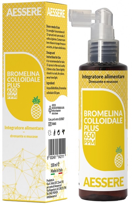BROMELINA COLLOIDALE PLUS SPRAY 650 PPM 100 ML - pharmaluna