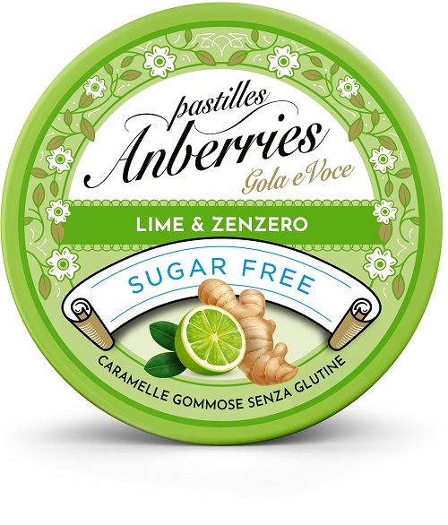 ANBERRIES LIME&ZENZERO SENZA ZUCCHERO 50 G - pharmaluna