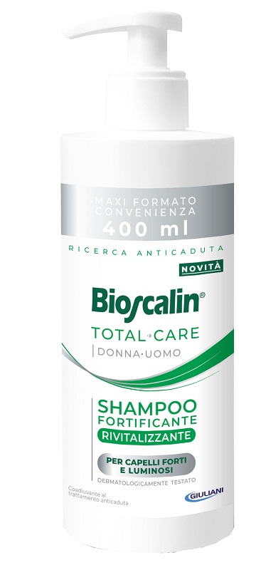 BIOSCALIN TOTAL CARE SHAMPOO FORTIFICANTE RIVITALIZZANTE 400 ML - pharmaluna