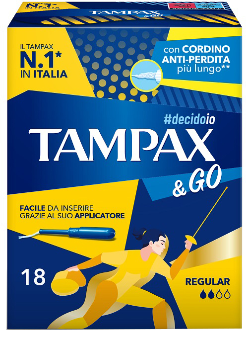 TAMPAX &GO REGULAR 18 PEZZI - pharmaluna